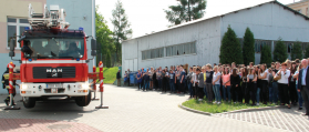 Próbna ewakuacja Gimnazjum w Brzezinach