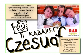 Kabaret Czesuaf już 7 marca w Brzezinach.